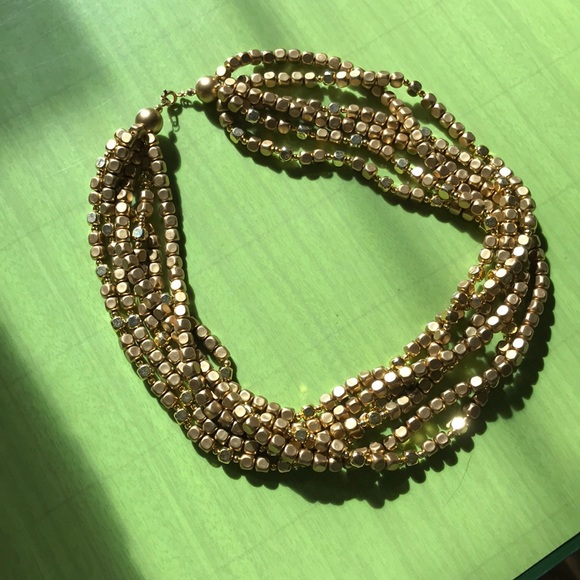 Torsade Gold-tone. 6 strand. Spring ring clasp. - Picture 1 of 5